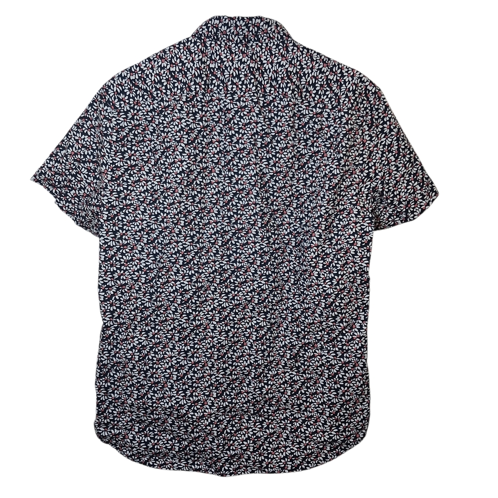 J. Crew Men's Navy Floral Print Short Sleeve Shirt Slim Casual Size M - Picture 3 of 9